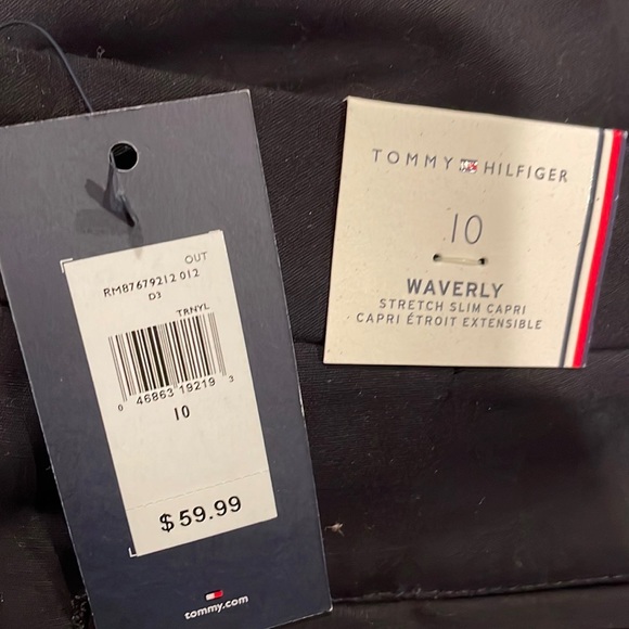 NWT Tommy Hilfiger waverly navy stretch capri size 10 - Picture 5 of 5